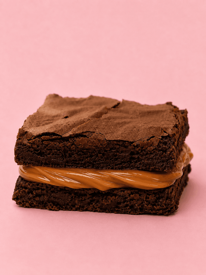 Brownie Recheado com recheio de Doce de Leite